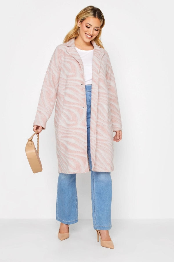 Büyük Beden Çift Düğmeli Cepli Uzun Kesim Ceket 301657 Vervegrand