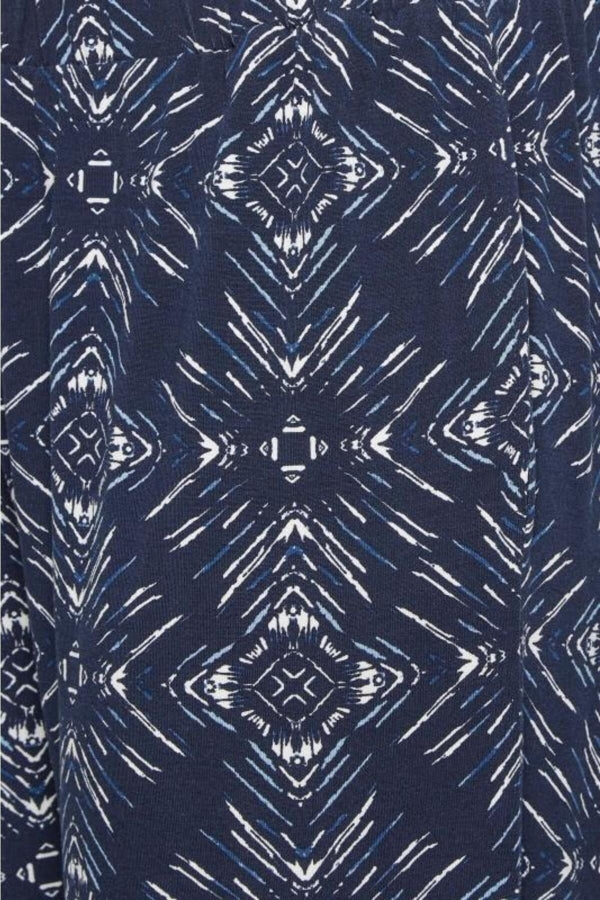 Büyük Beden Dar Paça Bilek Üstü Kısa Kesim Desenli Cepli Pantolon 144782 Vervegrand