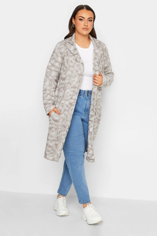 Büyük Beden Çift Düğmeli Cepli Uzun Kesim İnce Ceket 301660 Vervegrand