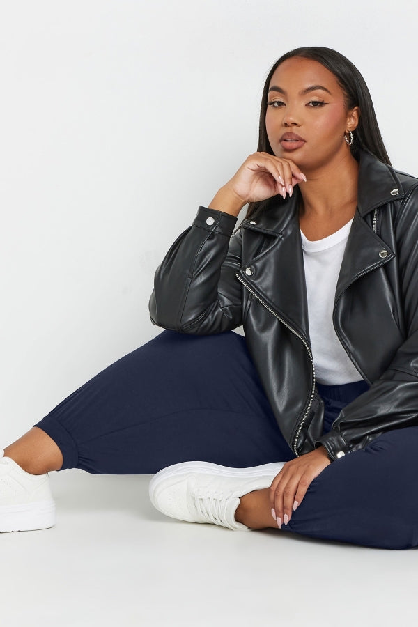 Büyük Beden Beli ve Paçası Lastikli Cepli Havuç Kesim Pantolon 144780 Pantolon Vervegrand