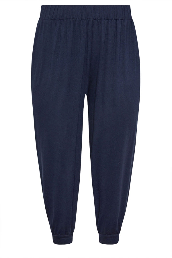 Büyük Beden Beli ve Paçası Lastikli Cepli Havuç Kesim Pantolon 144780 Pantolon Vervegrand