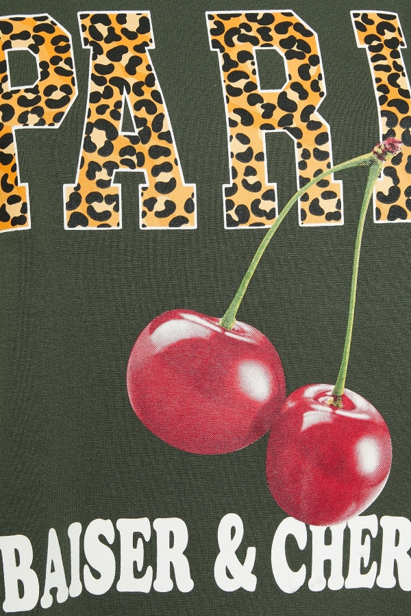 Büyük Beden Bisiklet Yaka Kısa Kollu Parlak Baskılı T-shirt 304175 Vervegrand