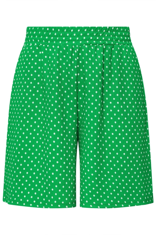 Büyük Beden Cepli Bürümcük Kumaş Puantiyeli Şort 304182 Vervegrand