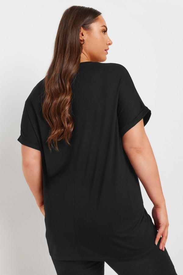 Büyük Beden Bisiklet Yaka İşlemeli Kısa Kollu Bluz 321289 Vervegrand