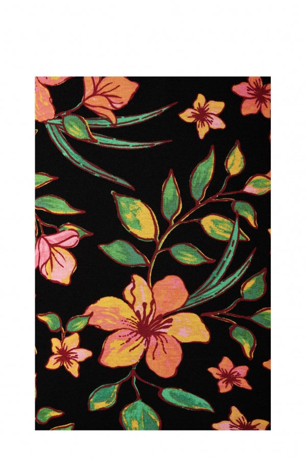 Büyük Beden Bisiklet Yaka Baskılı Kolları Fırfırlı Bluz E26414 Bluz Vervegrand