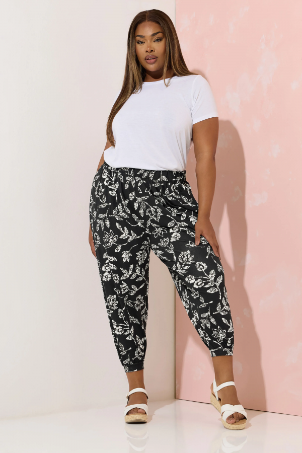 Büyük Beden Paçası ve Beli Lastik Detaylı Cepli Jogger Pantolon 145095 Vervegrand