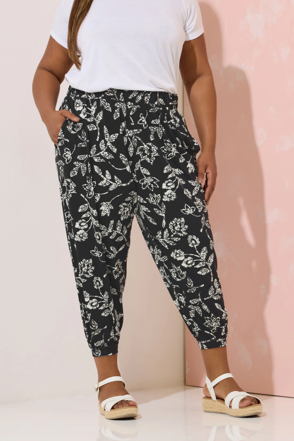 Büyük Beden Paçası ve Beli Lastik Detaylı Cepli Jogger Pantolon 145095 Vervegrand