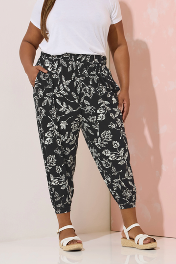Büyük Beden Paçası ve Beli Lastik Detaylı Cepli Jogger Pantolon 145095 Vervegrand