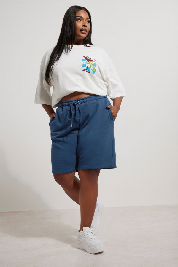 Büyük Beden Cepli Beli Büzgülü Rahat Kesim Şort 303199 Vervegrand