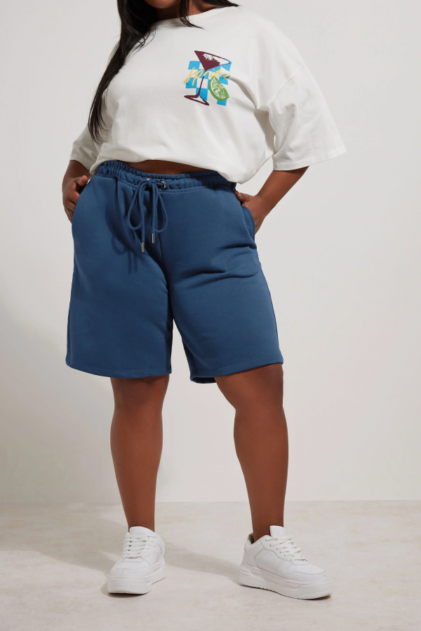 Büyük Beden Cepli Beli Büzgülü Rahat Kesim Şort 303199 Vervegrand