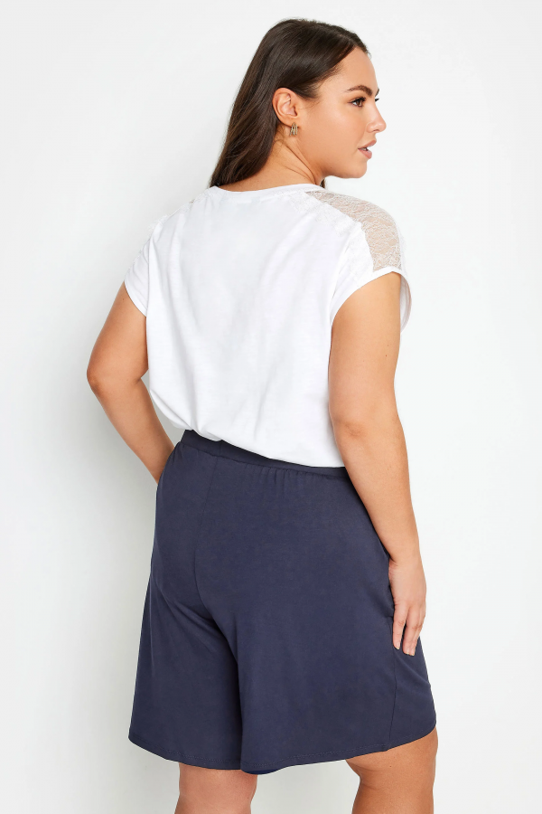 Büyük Beden Bol Kesim Cepli Beli Lastikli Kısa Şort 144216 Vervegrand