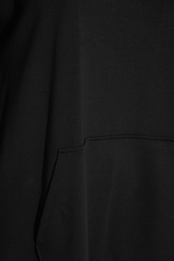 Büyük Beden Uzun Kollu Cepli Yanı Yırtmaçlı Kapüşonu Desenli Sweatshirt 300318 Vervegrand