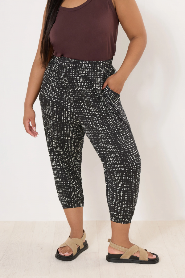 Büyük Beden Paçası ve Beli Lastik Detaylı Cepli Jogger Pantolon 303017 Vervegrand