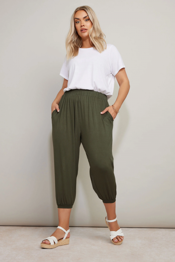 Büyük Beden Paçası ve Beli Lastik Detaylı Cepli Jogger Pantolon 144781 Vervegrand