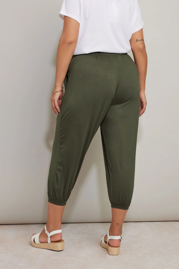 Büyük Beden Paçası ve Beli Lastik Detaylı Cepli Jogger Pantolon 144781 Vervegrand