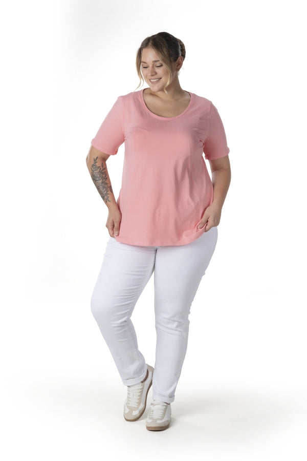 Büyük Beden Kısa Kol Basic T-shirt 10971529 T-shirt Vervegrand