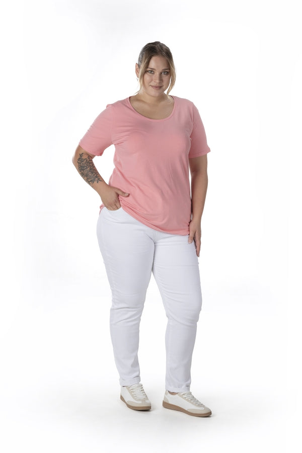 Büyük Beden Kısa Kol Basic T-shirt 10971529 T-shirt Vervegrand