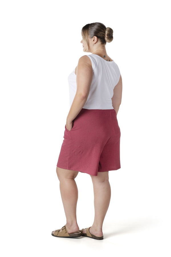 Büyük Beden Beli Lastikli Cepli Şort 216186 Vervegrand