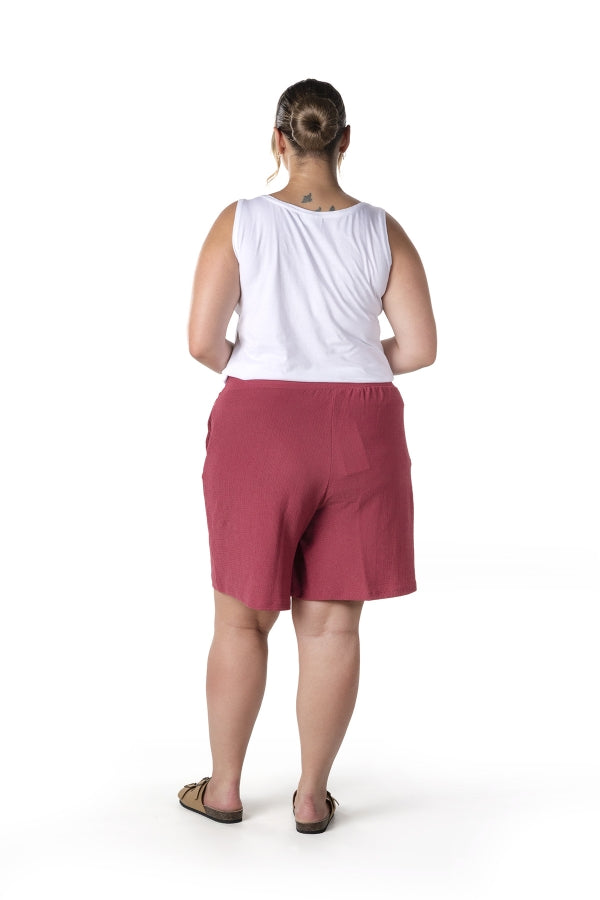 Büyük Beden Beli Lastikli Cepli Şort 216186 Vervegrand