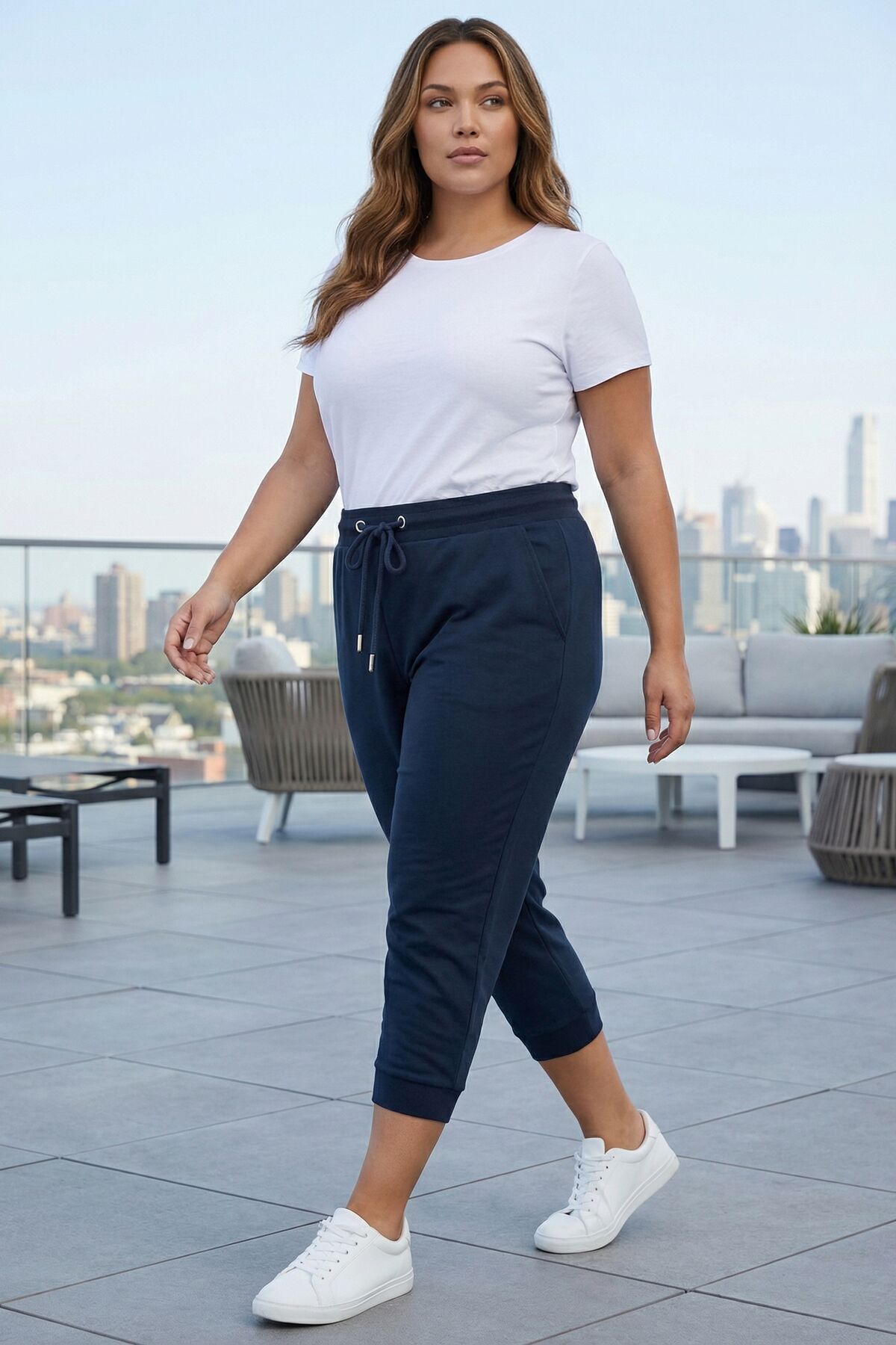 Beli Ve Paçası Lastikli Dar Paça Jogger Pantolon 144834