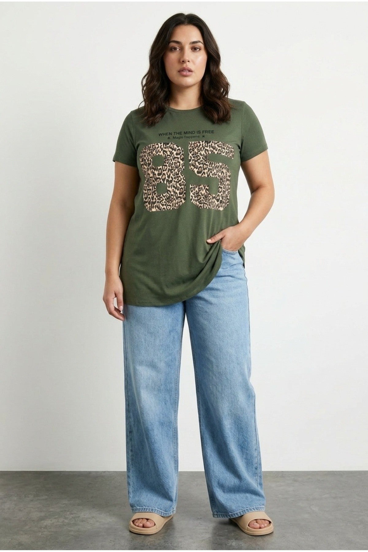 Bisiklet Yaka Kısa Kollu Baskılı T-shirt 304172