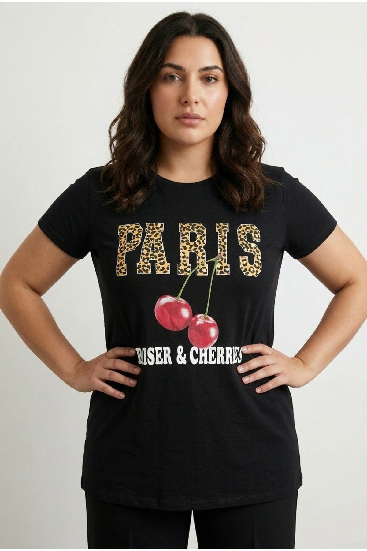 Bisiklet Yaka Kısa Kollu Baskılı T-shirt 304176