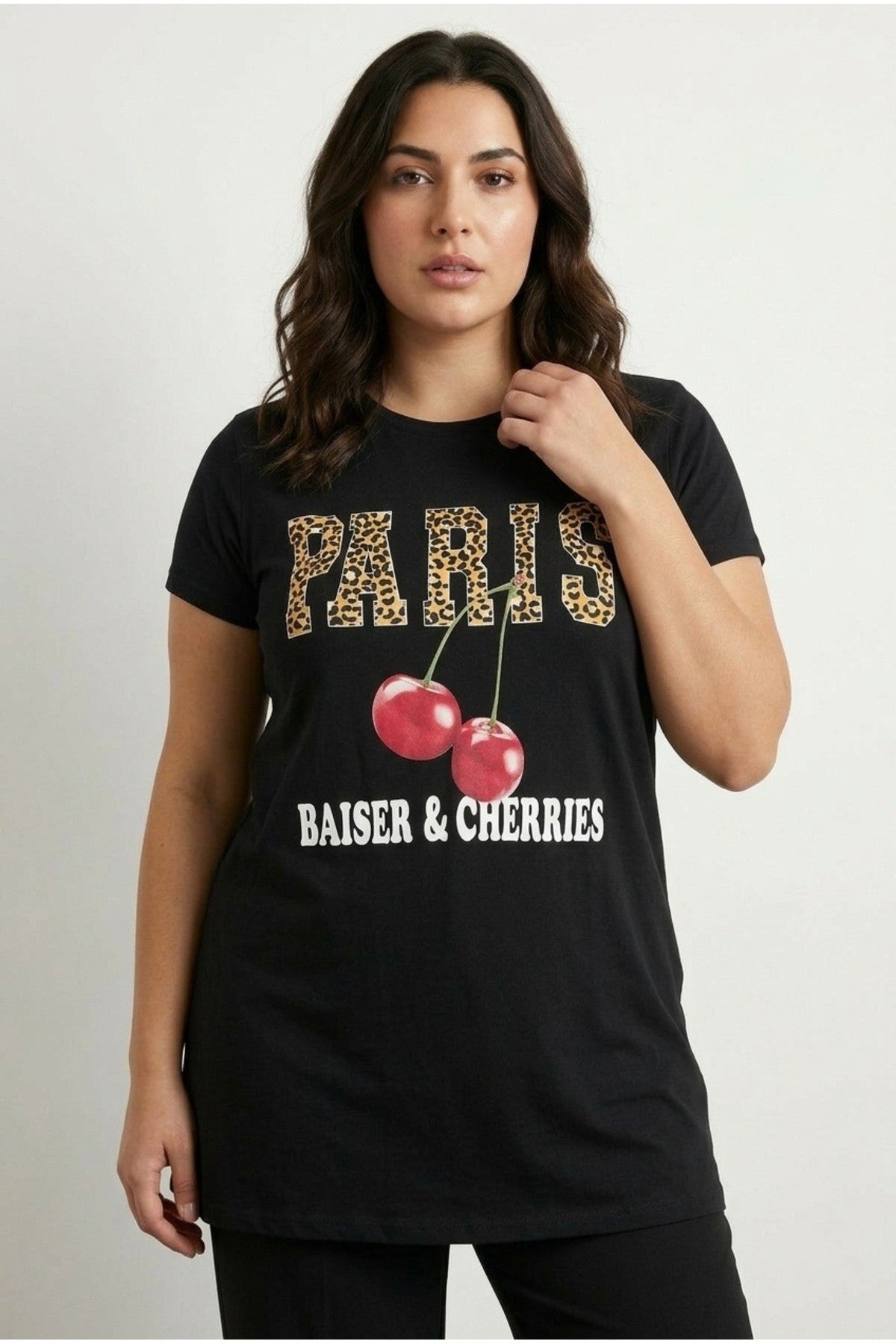 Bisiklet Yaka Kısa Kollu Baskılı T-shirt 304176