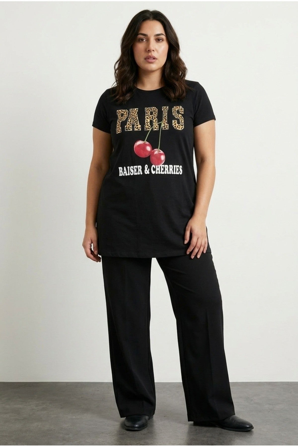 Bisiklet Yaka Kısa Kollu Baskılı T-shirt 304176