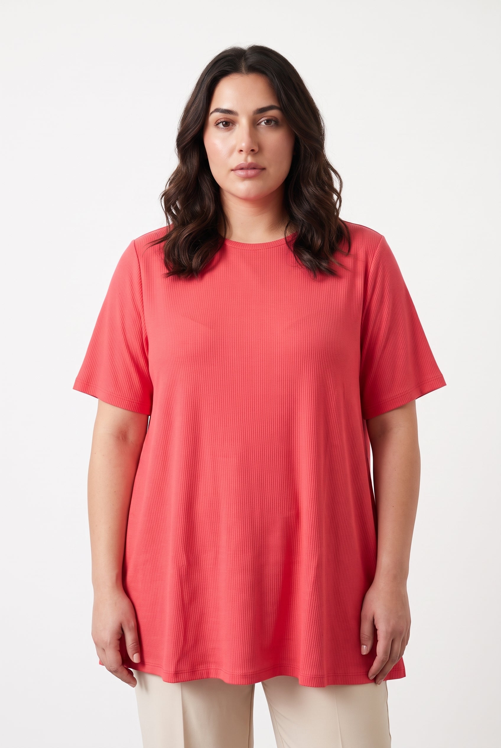 Fitilli Kumaş Eteği Bollaşan T-shirt