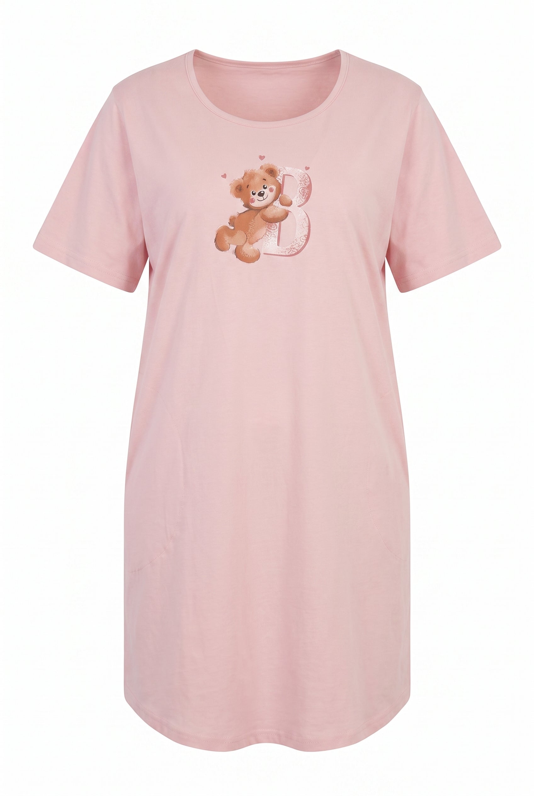 Büyük Beden Bisiklet Yaka Penye Pijama Gecelik