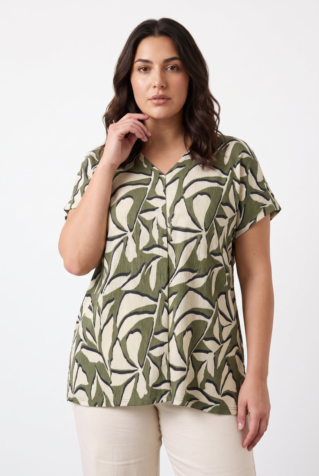 Crepe Pleated Blouse