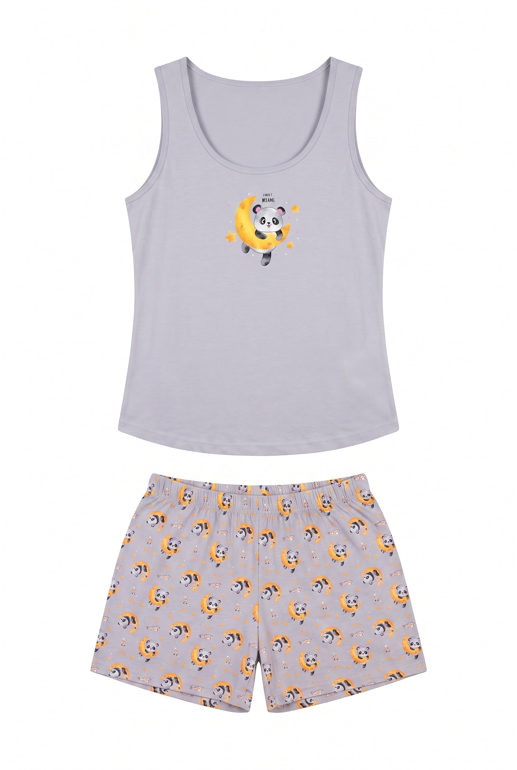 Büyük Beden Penye Şort Atlet Pijama Takımı